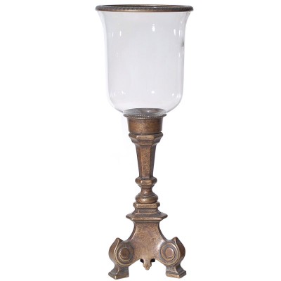 Κηροπήγιο Μπρούτζινο με Γυαλί 1331BR