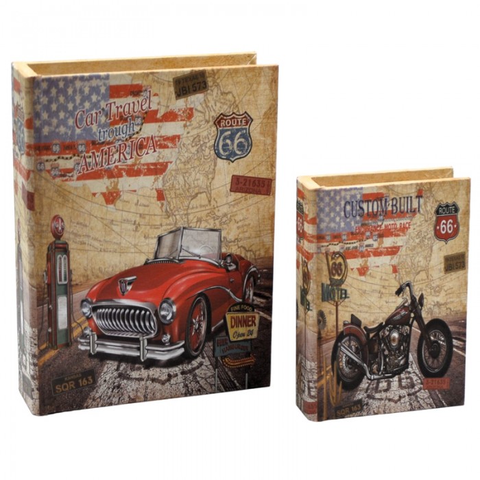 Κουτιά Βιβλία Με Αυτοκίνητο Και Μηχανή 43355B