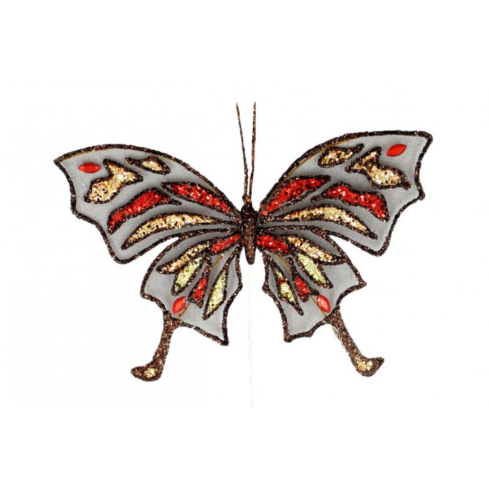 Διακοσμητική Πεταλούδα Υφασμάτινη 6073BR
