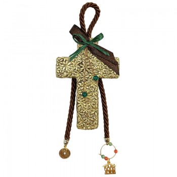 Γούρι Σταυρός Διακοσμημένος 21015GL