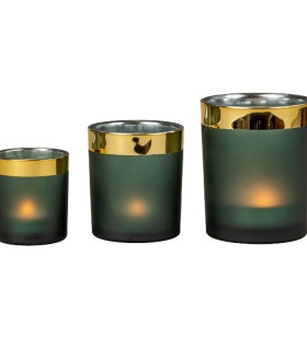 Κηροπήγια Γυάλινα Πράσινα 6050