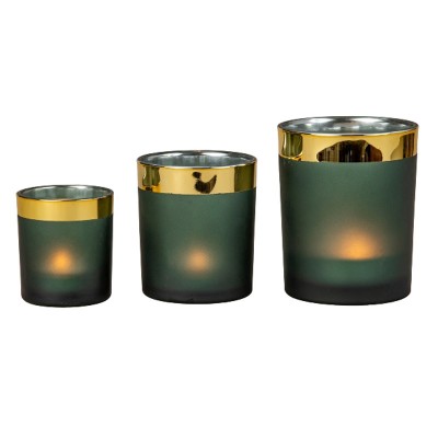 Κηροπήγια Γυάλινα Πράσινα 6050