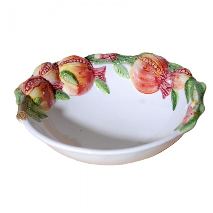Μπωλ Φαγιάνς Με Ανάγλυφα Ρόδια Χρωματιστά 1/1428