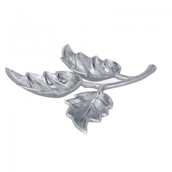 Πιατέλα Φύλλο Ασημί 024SL