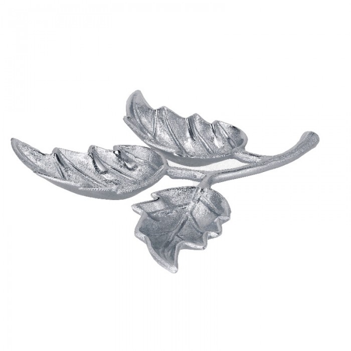 Πιατέλα Φύλλο Ασημί 024SL