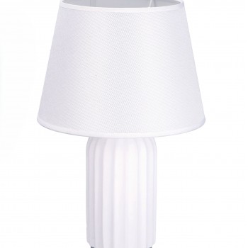 Επιτραπέζιο Φωτιστικό Λευκό Με Ασημί Λεπτομέρειες 110012SL