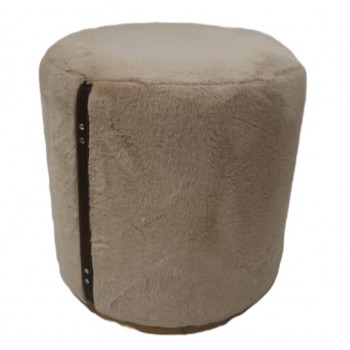 Σκαμπό Στρογγυλό Με Δερμάτινες Ρίγες 25