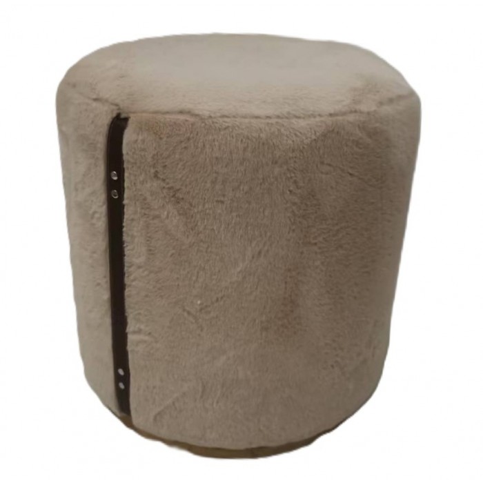 Σκαμπό Στρογγυλό Με Δερμάτινες Ρίγες 25