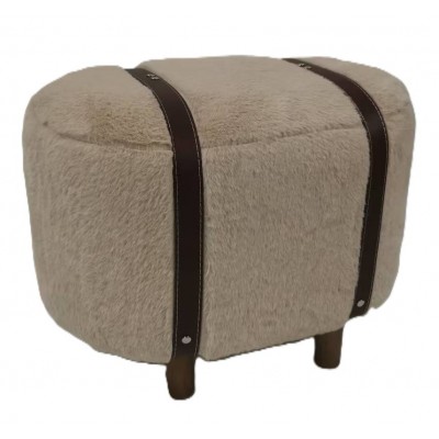 Σκαμπό Με Δερμάτινες Ρίγες 26