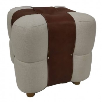 Σκαμπό Με Δερμάτινες Λεπτομέρειες 35