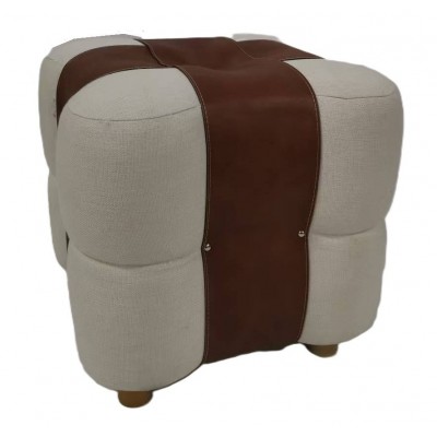 Σκαμπό Με Δερμάτινες Λεπτομέρειες 35